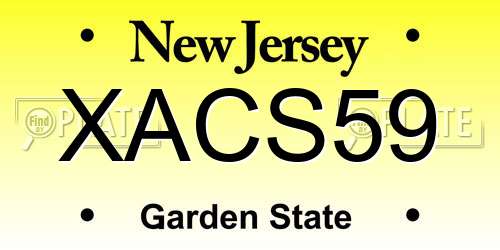 XACS59 New Jersey License Plate