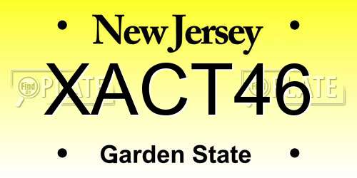 XACT46 New Jersey License Plate