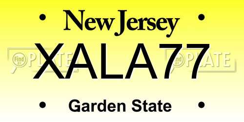 XALA77 New Jersey License Plate