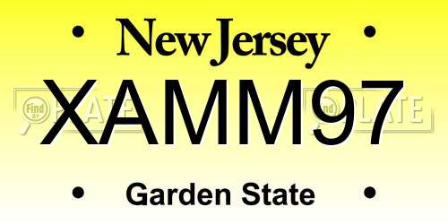 XAMM97 New Jersey License Plate