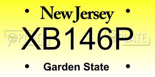XB146P New Jersey License Plate