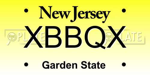 XBBQX New Jersey License Plate