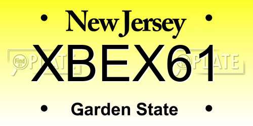 XBEX61 New Jersey License Plate