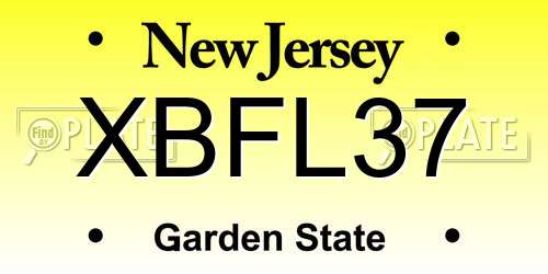 XBFL37 New Jersey License Plate