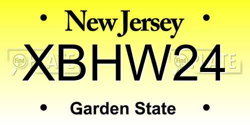 XBHW24 New Jersey License Plate
