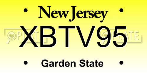 XBTV95 New Jersey License Plate