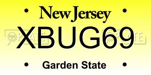 XBUG69 New Jersey License Plate
