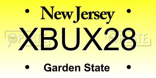 XBUX28 New Jersey License Plate