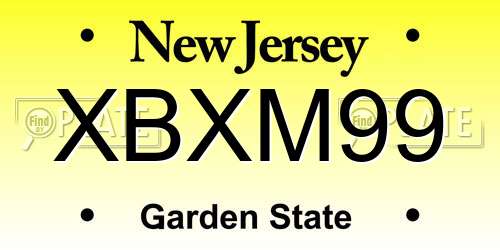 XBXM99 New Jersey License Plate