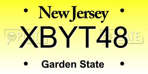 XBYT48 New Jersey License Plate