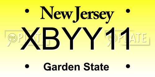 XBYY11 New Jersey License Plate