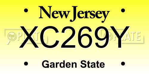 XC269Y New Jersey License Plate