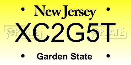 XC2G5T New Jersey License Plate