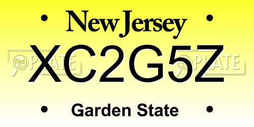 XC2G5Z New Jersey License Plate