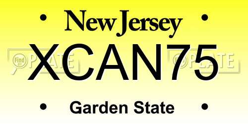 XCAN75 New Jersey License Plate