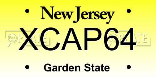 XCAP64 New Jersey License Plate