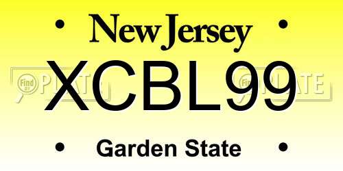 XCBL99 New Jersey License Plate