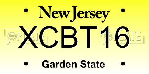 XCBT16 New Jersey License Plate