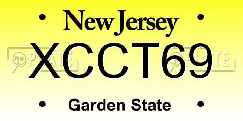XCCT69 New Jersey License Plate