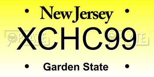 XCHC99 New Jersey License Plate