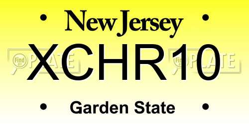XCHR10 New Jersey License Plate