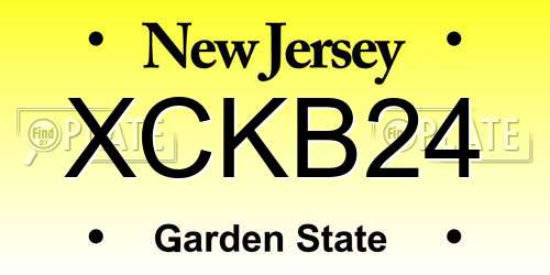 XCKB24 New Jersey License Plate