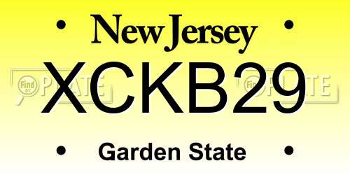 XCKB29 New Jersey License Plate