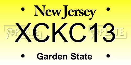 XCKC13 New Jersey License Plate