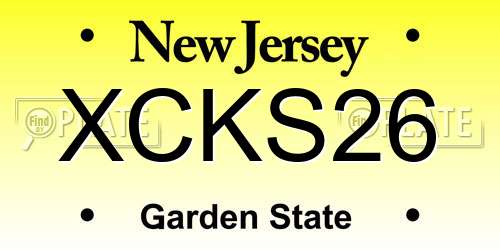 XCKS26 New Jersey License Plate