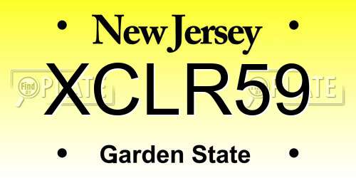 XCLR59 New Jersey License Plate