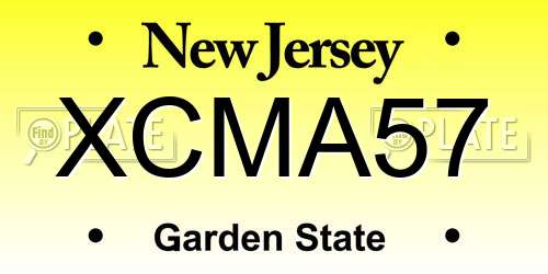 XCMA57 New Jersey License Plate