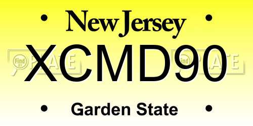 XCMD90 New Jersey License Plate