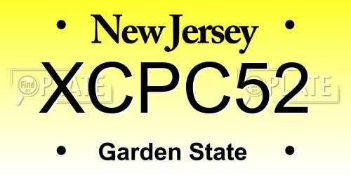 XCPC52 New Jersey License Plate