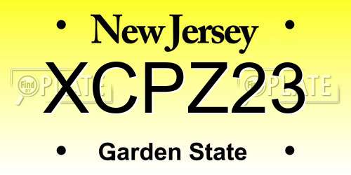 XCPZ23 New Jersey License Plate