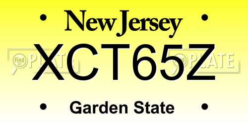 XCT65Z New Jersey License Plate