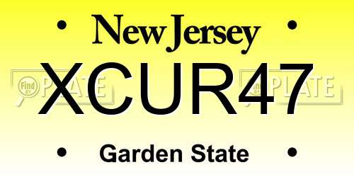 XCUR47 New Jersey License Plate