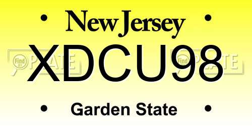 XDCU98 New Jersey License Plate