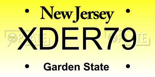 XDER79 New Jersey License Plate
