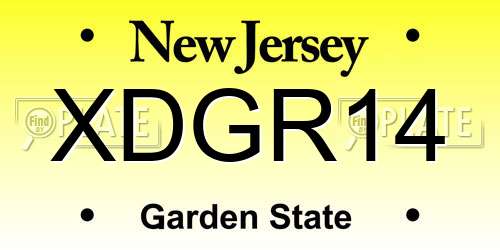 XDGR14 New Jersey License Plate