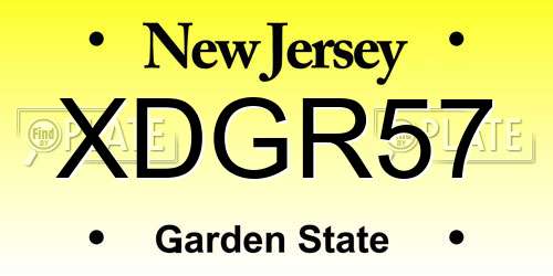 XDGR57 New Jersey License Plate