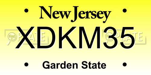 XDKM35 New Jersey License Plate