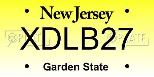 XDLB27 New Jersey License Plate