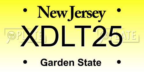 XDLT25 New Jersey License Plate