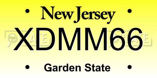 XDMM66 New Jersey License Plate