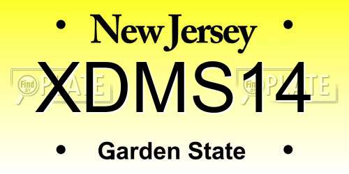 XDMS14 New Jersey License Plate