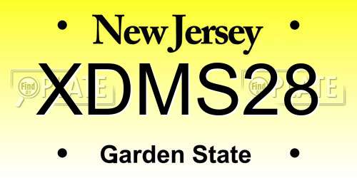 XDMS28 New Jersey License Plate