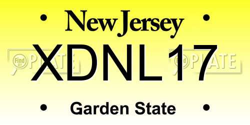 XDNL17 New Jersey License Plate
