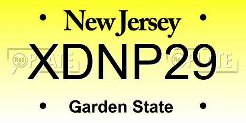XDNP29 New Jersey License Plate