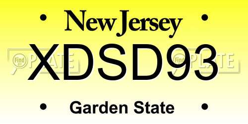 XDSD93 New Jersey License Plate