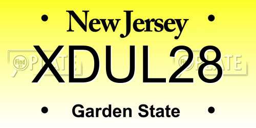 XDUL28 New Jersey License Plate